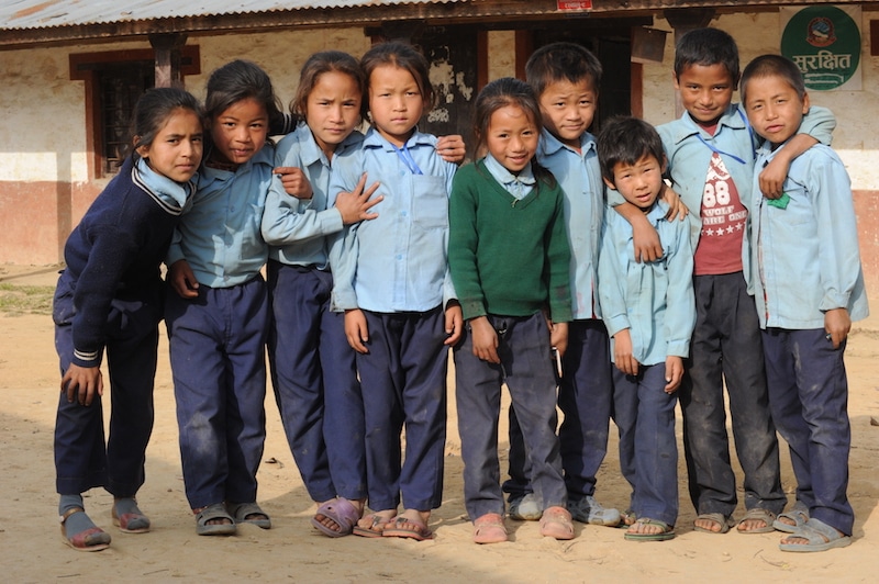 Schüler in Nepal am Great Himalaya Trail